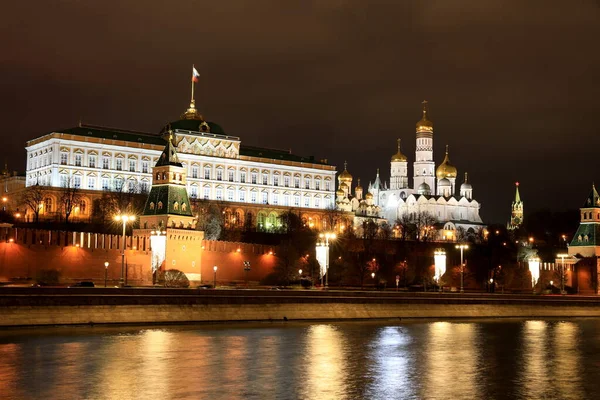 Moskauer Kreml Palast Mit Kirchen Und Mauern Russland — Stockfoto