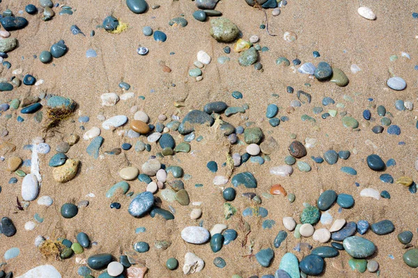 Doğal Arka Plan Kum Taş Kıyılarında — Stok fotoğraf