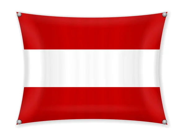 Acenando Bandeira Áustria Fundo Branco — Vetor de Stock