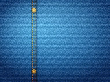 Dikişli mavi kot pantolon. Vektör illüstrasyonu.