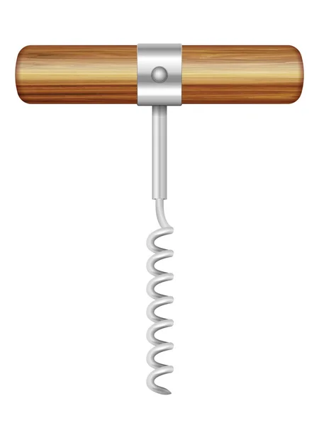 Corkscrew Fundo Branco Ilustração Vetorial — Vetor de Stock