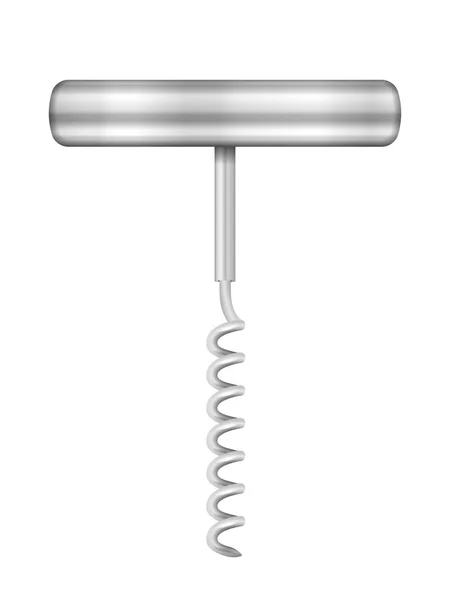 Corkscrew Fundo Branco Ilustração Vetorial — Vetor de Stock