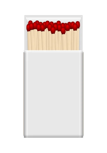 Matchbox Een Witte Achtergrond Vectorillustratie — Stockvector