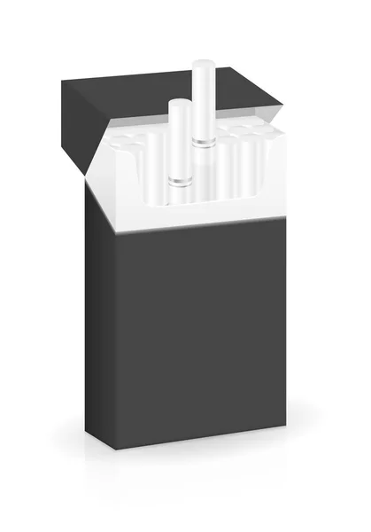 Paket Sigara Beyaz Zemin Üzerinde Vektör Çizim — Stok Vektör