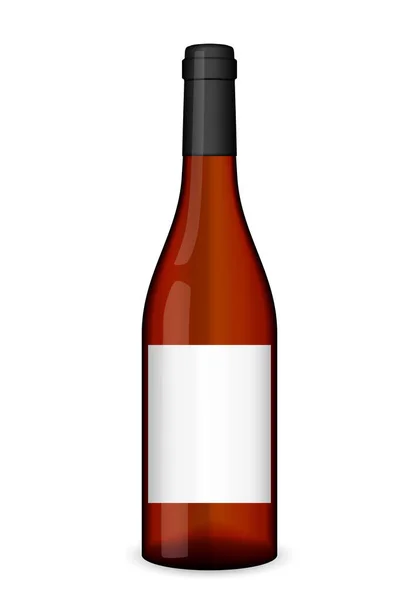 Винна Пляшка Білому Тлі Векторні Ілюстрації — стоковий вектор