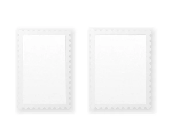 白い背景の切手 ベクトル図 — ストックベクタ
