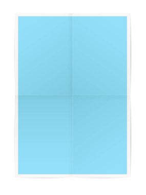 Kağıt beyaz bir arka plan üzerinde katlanmış. Vektör çizim.