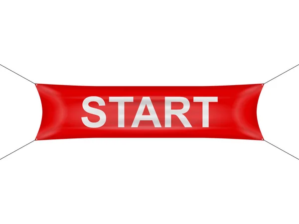 Start Banner White Background — Stock Vector