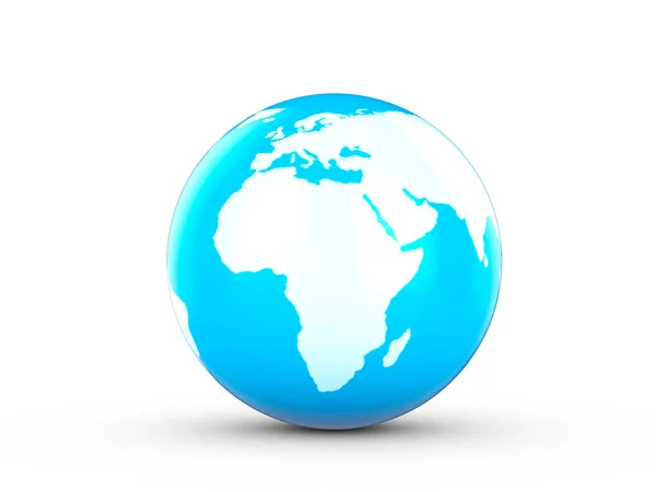World Globe White Background Illustration — Stock Photo, Image