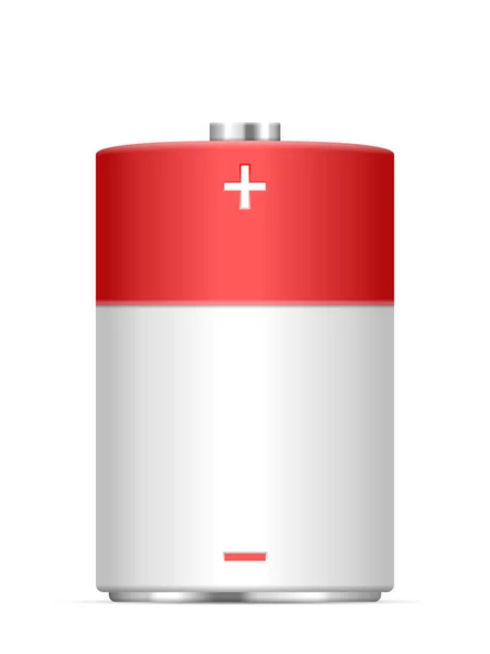 Batterie Alcaline Sur Fond Blanc Illustration Vectorielle — Image vectorielle