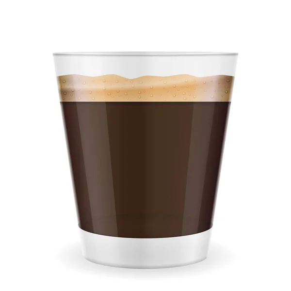 Taza Café Expreso Sobre Fondo Blanco — Vector de stock