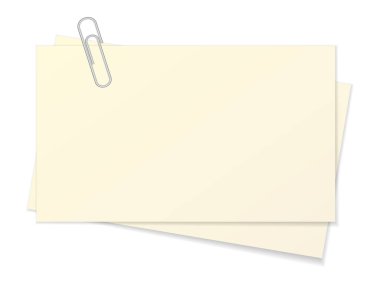 Beyaz arkaplanda kağıt ve ataç.