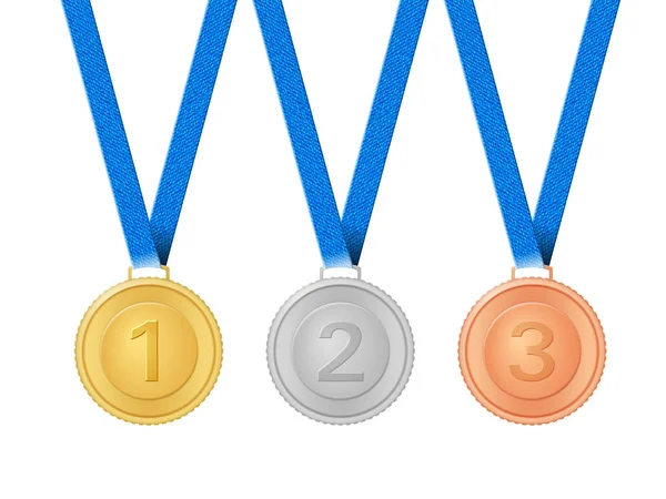 Medallas Sobre Fondo Blanco Ilustración Vectorial — Vector de stock