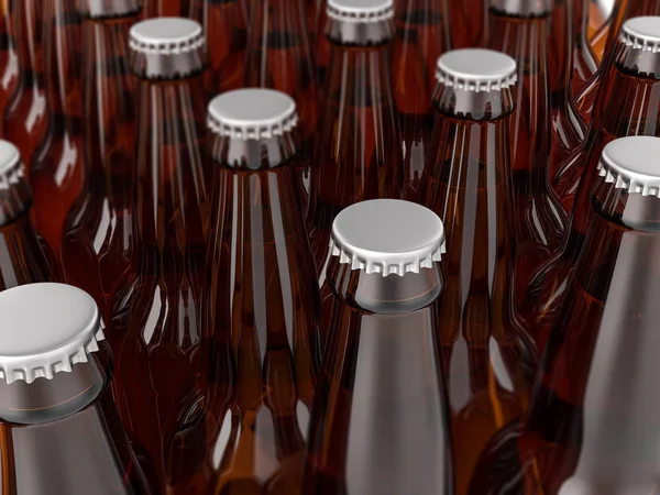 Ein Paar Bierflaschen Hintergrund Illustration — Stockfoto