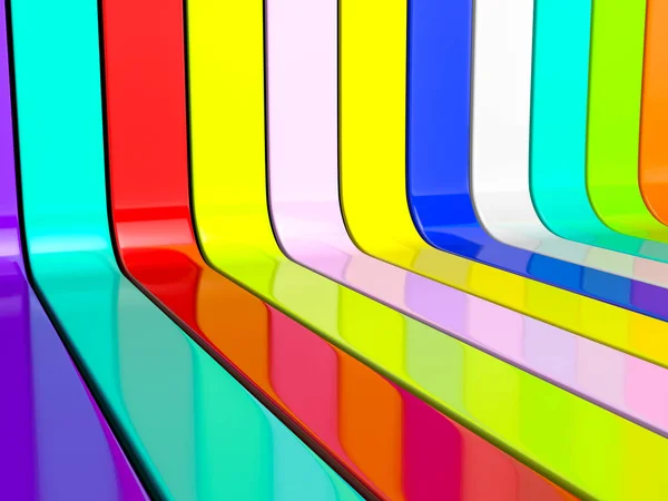 Background formed by color line. 3D illustration.