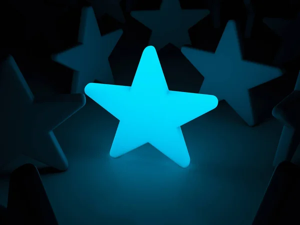 Light Star Symbol Dark Background Illustration — Stock Photo, Image