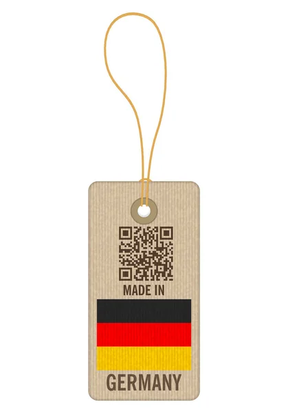 Tag Made Germany White Background — Stock Vector