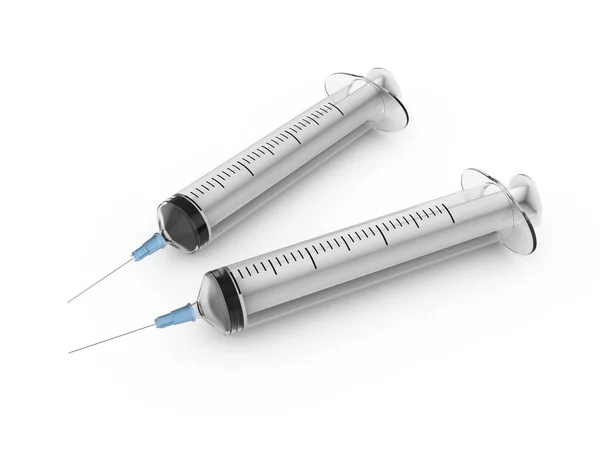 Syringes White Background Illustration — Stock Photo, Image