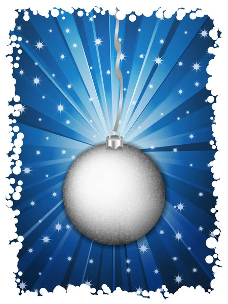 Fond Noël Avec Flocons Neige Boules Illustration Vectorielle — Image vectorielle