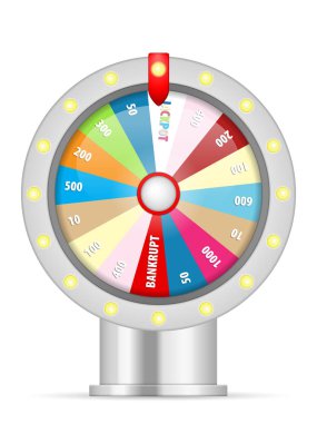 Çarkıfelek beyaz zemin üzerinde. Vektör çizim.