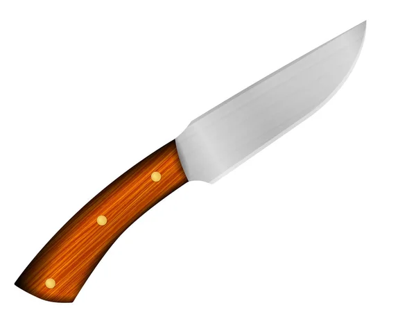 Cuchillo Acampar Sobre Fondo Blanco Ilustración Vectorial — Vector de stock