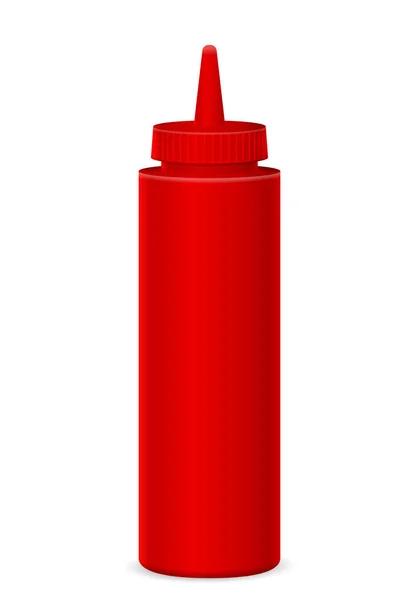 Botella Ketchup Sobre Fondo Blanco Ilustración Vectorial — Vector de stock