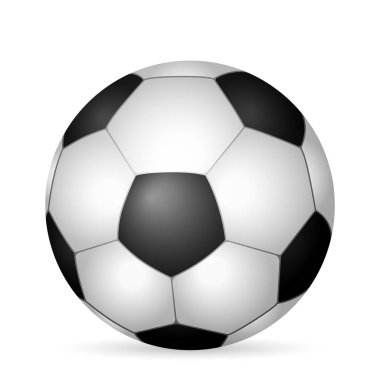 beyaz zemin üzerinde futbol topu. vektör çizim.