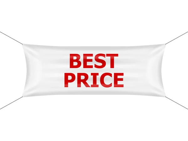 Banner Miglior Prezzo Sfondo Bianco — Vettoriale Stock