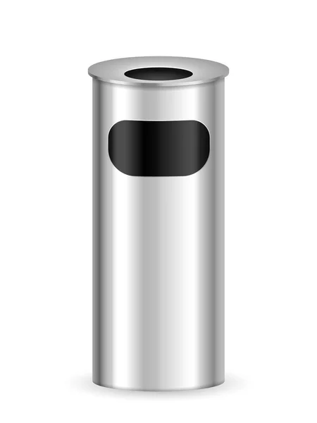 白色背景上的烟灰缸垃圾桶 向量例证 — 图库矢量图片