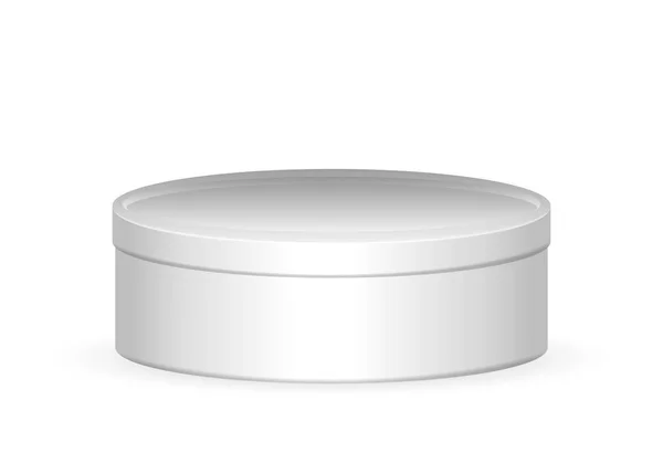 白い背景に丸紙の箱 ベクターイラスト — ストックベクタ