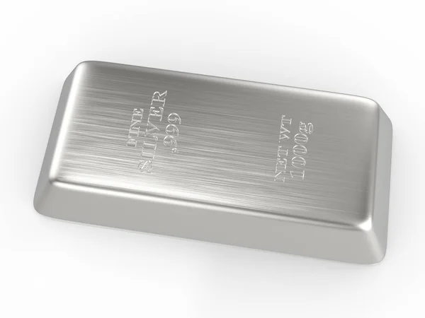 Zilveren Bar Een Witte Achtergrond Vectorillustratie — Stockfoto