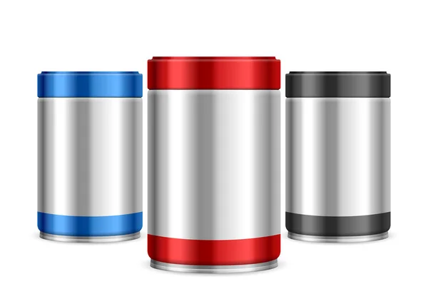 Coffee Canisters Set White Background — Stock Vector