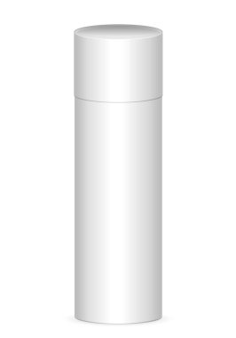 Beyaz bir arka plan üzerinde kağıt tüp. Vektör çizim.