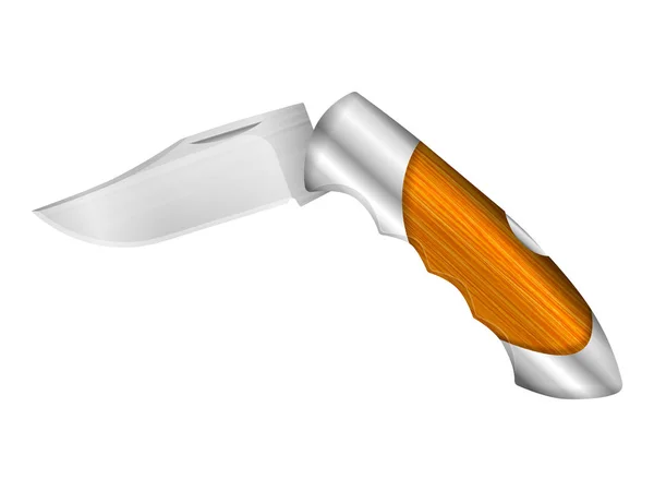 Кемпинг Нож Белом Фоне Векторная Иллюстрация — стоковый вектор