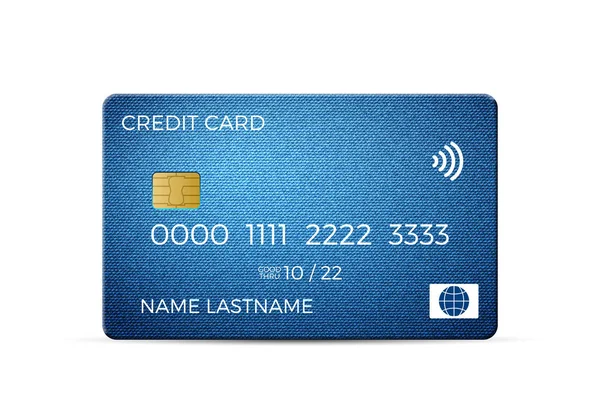 Kreditkarte Auf Weißem Hintergrund Vektorillustration — Stockvektor