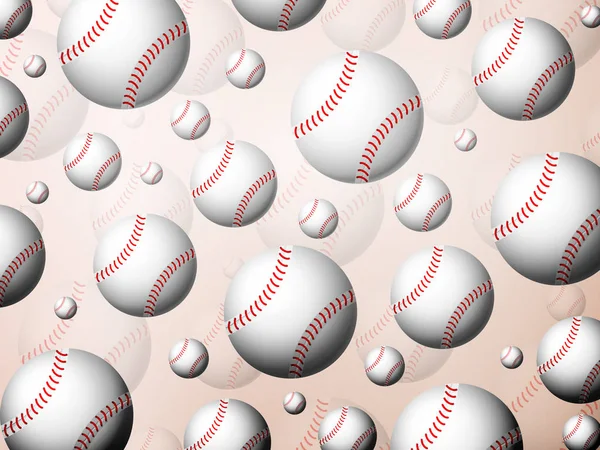 Fondo Formado Por Bolas Béisbol Ilustración Vectorial — Vector de stock