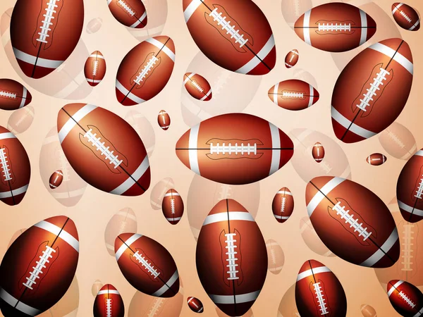 Background Formed Football Balls Vector Illustration — Stock Vector