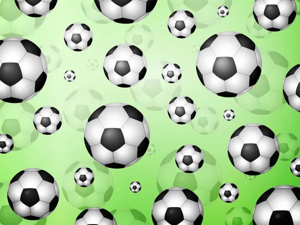 Background Formed Soccer Balls Vector Illustration — Stock Vector