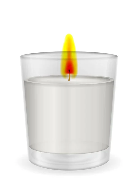 Candle White Background Vector Illustration — Stock Vector