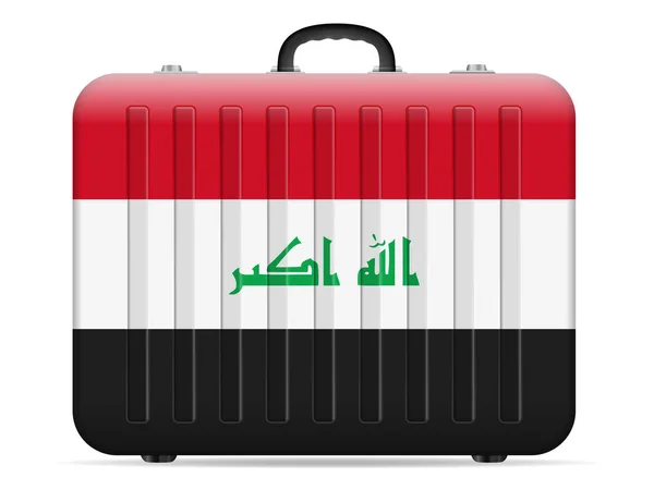 Iraq Drapeau Valise Voyage Sur Fond Blanc Illustration Vectorielle — Image vectorielle