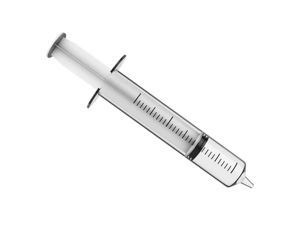 Syringe Een Witte Achtergrond Illustratie — Stockfoto