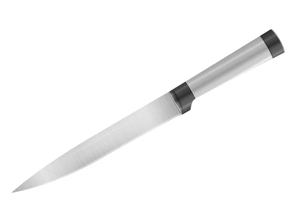 Kuchyňský Nůž Bílém Pozadí Vektorové Ilustrace — Stockový vektor