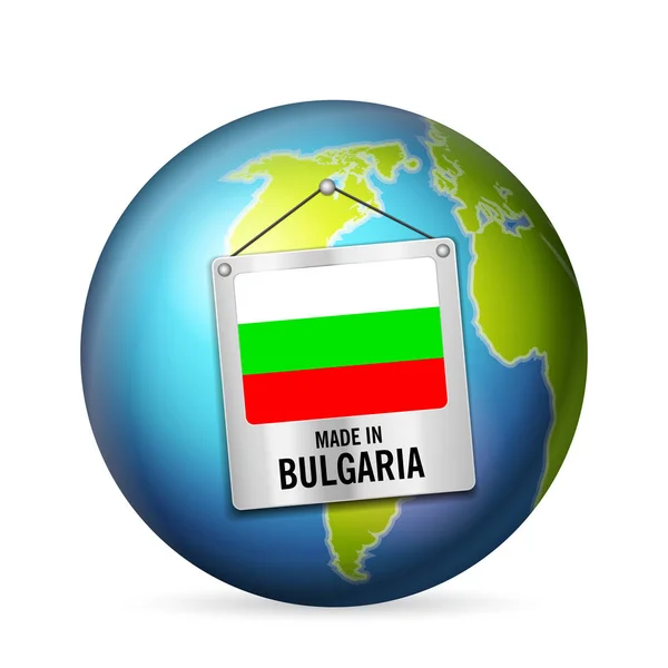 Sign Made Bulgaria White Background — Stockový vektor