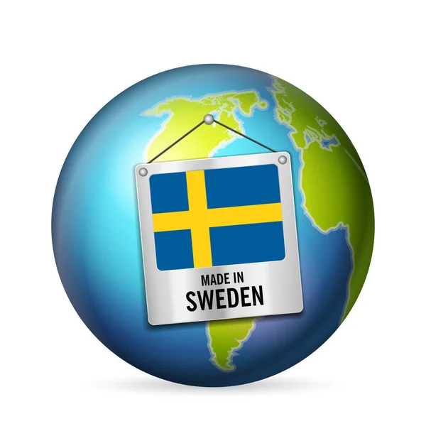 Zeichen Schwedisch Auf Weißem Hintergrund — Stockvektor