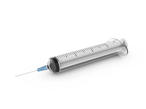 Syringe Een Witte Achtergrond Illustratie — Stockfoto