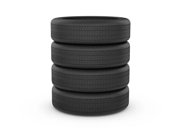 Tires White Background Illustration — Stock Photo, Image