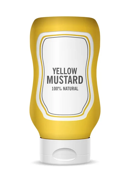 Mayonnaise Flasche Auf Weißem Hintergrund Vektorillustration — Stockvektor