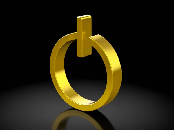 Gold power symbol