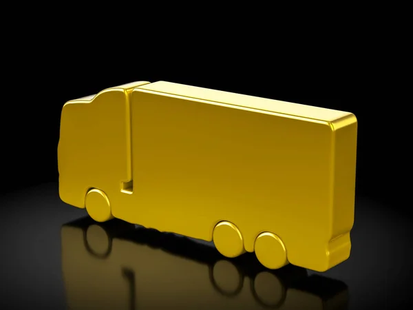 Gold truck symbol — Stock Photo, Image