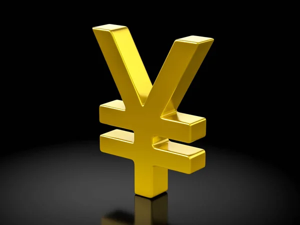 Symbole de yen d'or — Photo